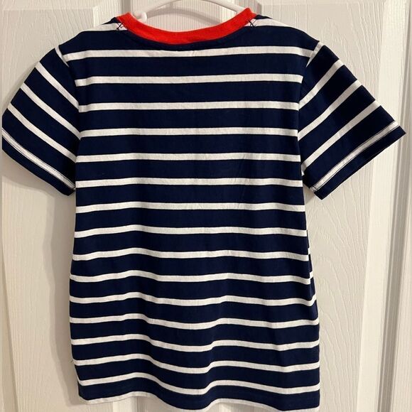 Janie and Jack “Captain” Boy’s T-Shirt, Navy Blue, White & Red, Size 5 - Picture 2 of 2
